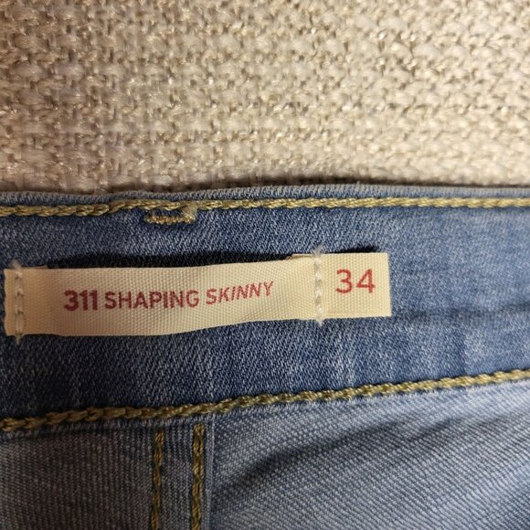 Levis 311 Shaping Skinny Mid Rise Light Wash Jeans Women's W34 L30 Denim NWT - Picture 9 of 15